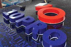 3d-letters sign board dubai uae bussma advertisement